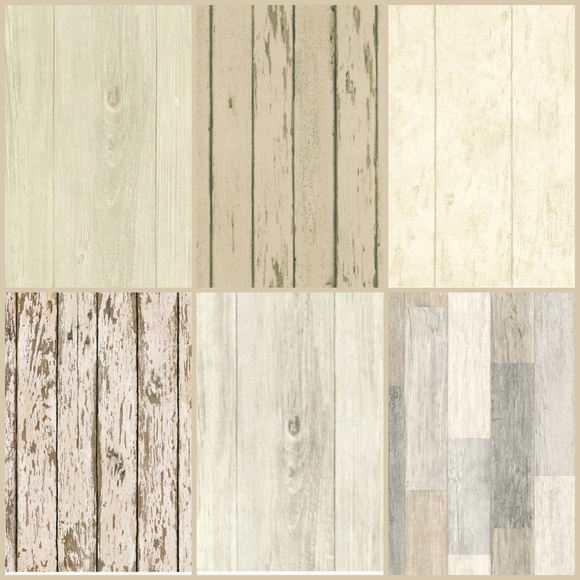 Wallpaper Cabin White Wood Planks